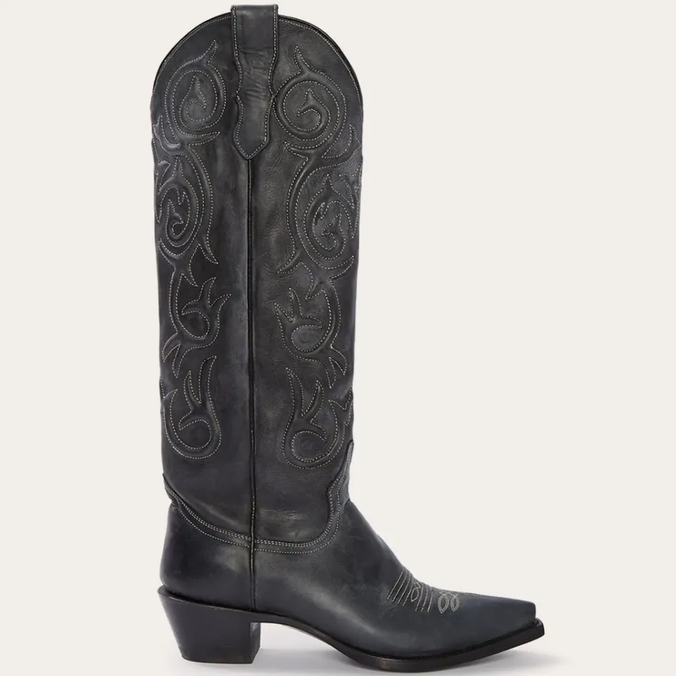 Hot Stetson Blair Corded Side Zip Cowboy Boot Black