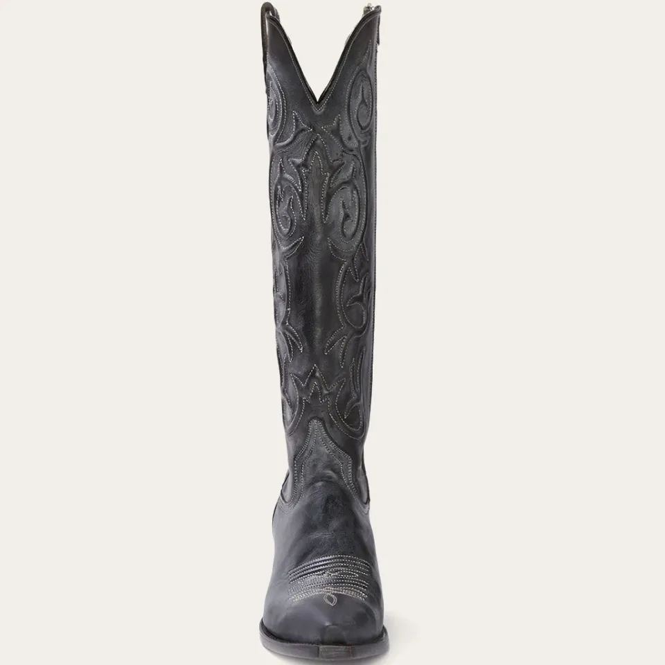 Hot Stetson Blair Corded Side Zip Cowboy Boot Black