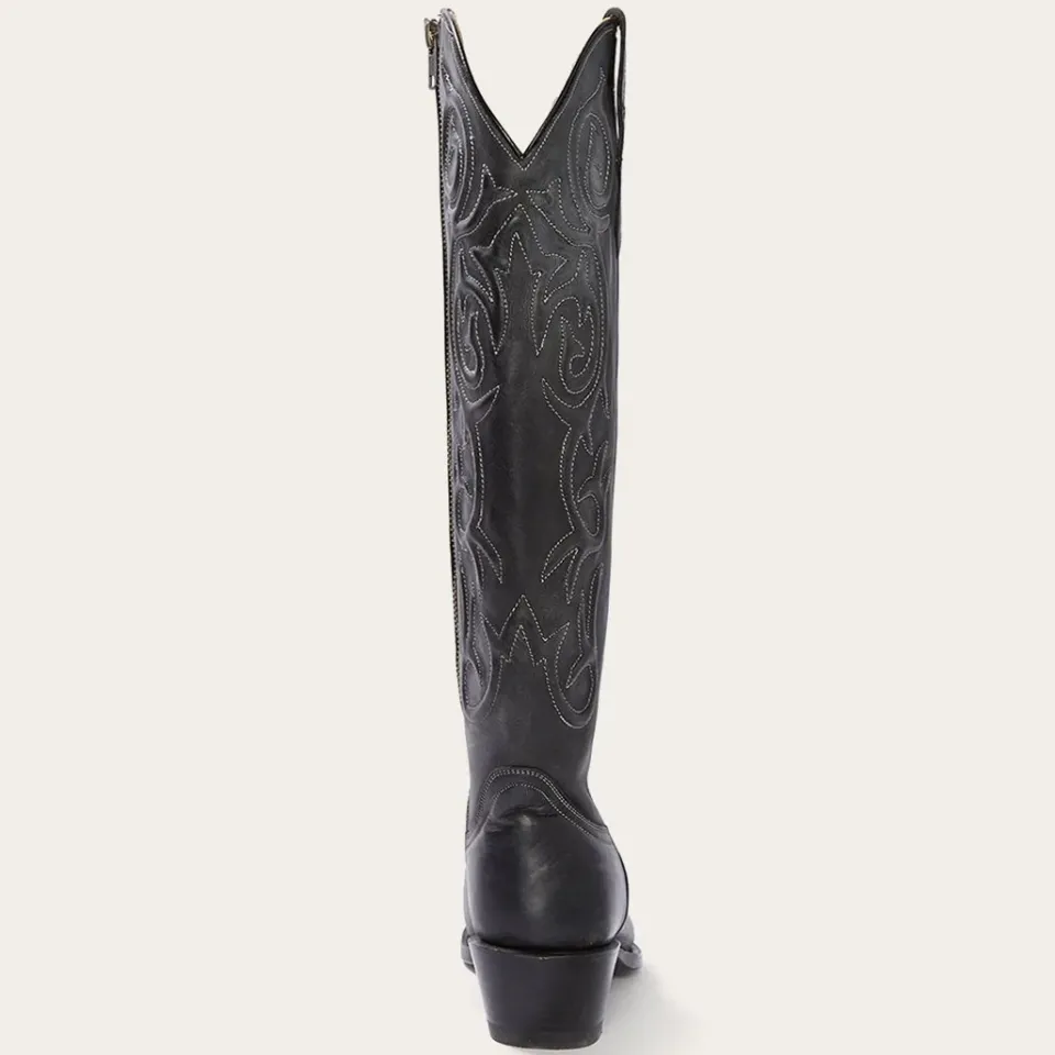 Hot Stetson Blair Corded Side Zip Cowboy Boot Black