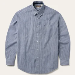Online Stetson Deco Geo Print Button Front Shirt Blue