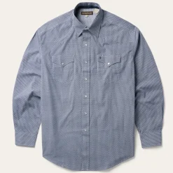 Online Stetson Deco Geo Print Western Shirt Blue
