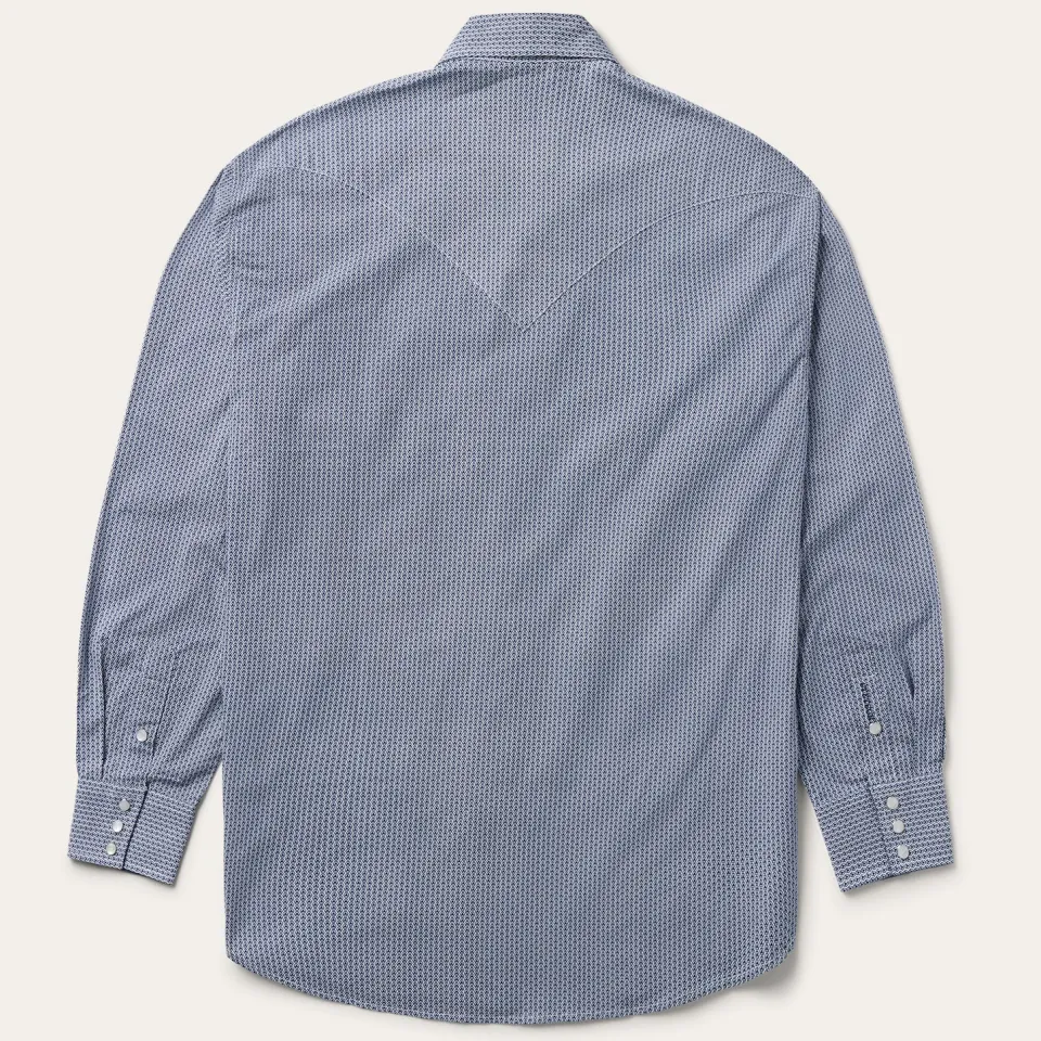 Online Stetson Deco Geo Print Western Shirt Blue