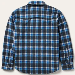 Online Stetson Plaid Quilted Shirt Jacket Blue