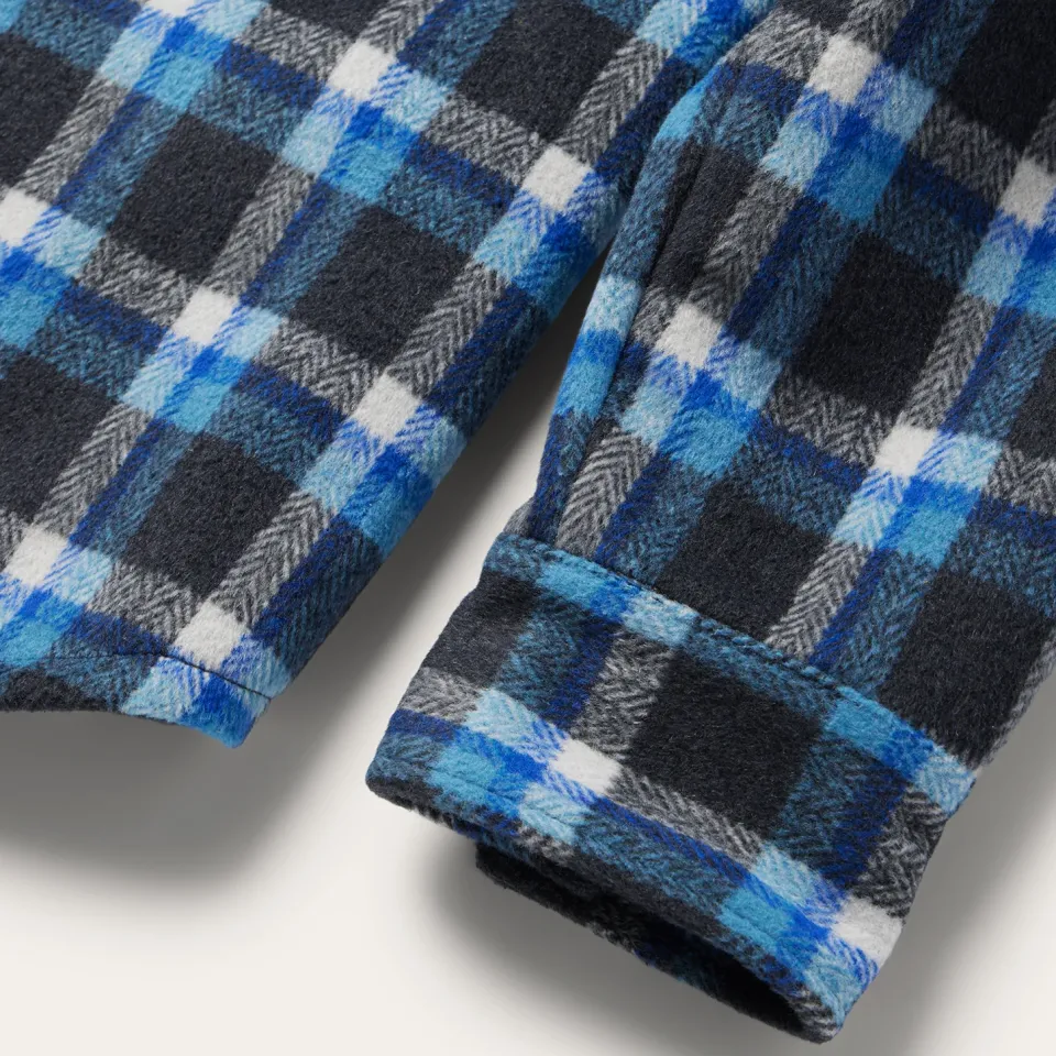 Clearance Stetson Plaid Quilted Shirt Jacket Blue