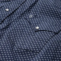 Best Stetson Polaris Geo Print Western Shirt Blue