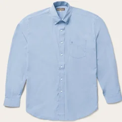 Sale Stetson Solid One-Pocket Snap-Front Shirt Blue
