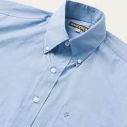 Sale Stetson Solid One-Pocket Snap-Front Shirt Blue