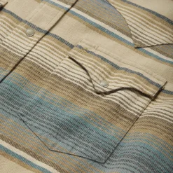 Online Stetson Stripe Flannel Western Shirt Blue