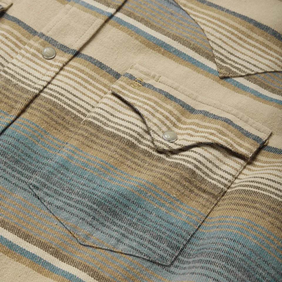 Online Stetson Stripe Flannel Western Shirt Blue