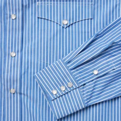 New Stetson Western Stripe Shirt Blue