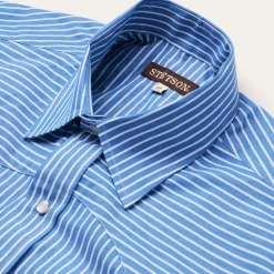 Stetson Western Stripe Shirt Blue