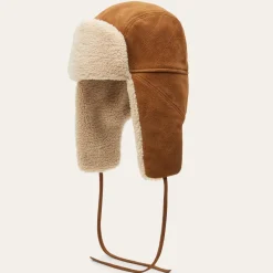 Clearance Stetson Bomber Cap Calf Split Brown