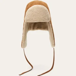 Sale Stetson Bomber Cap Calf Split Brown