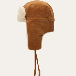 Sale Stetson Bomber Cap Calf Split Brown
