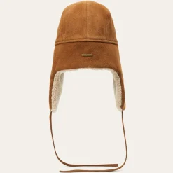 Sale Stetson Bomber Cap Calf Split Brown