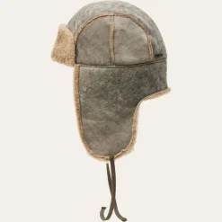 Sale Stetson Bomber Cap Lambskin Vintage Grey