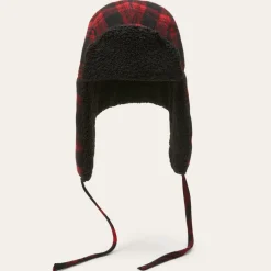 Best Stetson Bomber Cap Shadow Plaid Red/Black Check