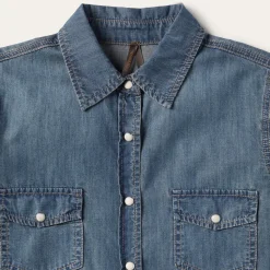 Clearance Stetson Boyfriend Fit Denim Shirt Blue