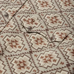 Online Stetson Aztec Poplin Western Shirt Brown