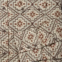 Clearance Stetson Aztec Poplin Western Shirt Brown
