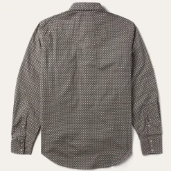 Stetson Diamond Print Western Shirt Brown