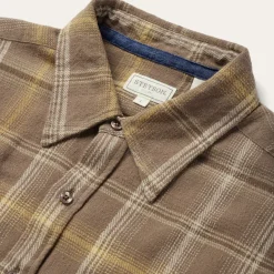 Hot Stetson Flannel Button-Front Shirt Brown