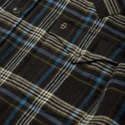 Sale Stetson Plaid Flannel Western Shirt Brown