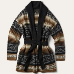 Stetson Serape Belted Cardigan Brown