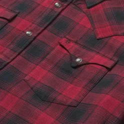 Hot Stetson Brushed Twill Plaid Shirt Black