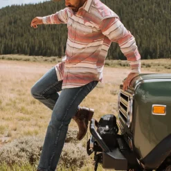 Online Stetson Brushed Twill Striped Shirt Red