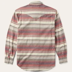 Online Stetson Brushed Twill Striped Shirt Red