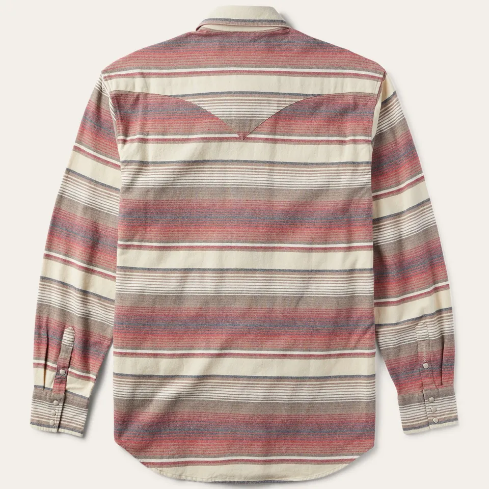 Discount Stetson Brushed Twill Striped Shirt Red