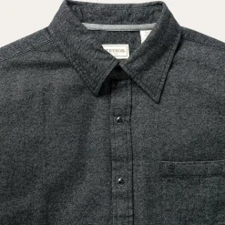 Clearance Stetson Brushed Twill Western Shirt Black