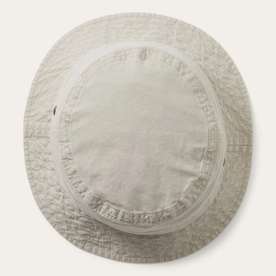 Hot Stetson Bucket Delave Organic Cotton Off White