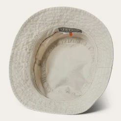 Hot Stetson Bucket Delave Organic Cotton Off White