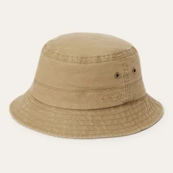 Hot Stetson Bucket Delave Organic Cotton Olive