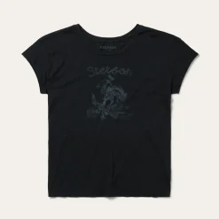Clearance Stetson Bucking Cowboy Graphic Tee Black