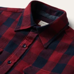 Clearance Stetson Buffalo Check Twill Shirt Red