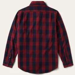 Clearance Stetson Buffalo Check Twill Shirt Red