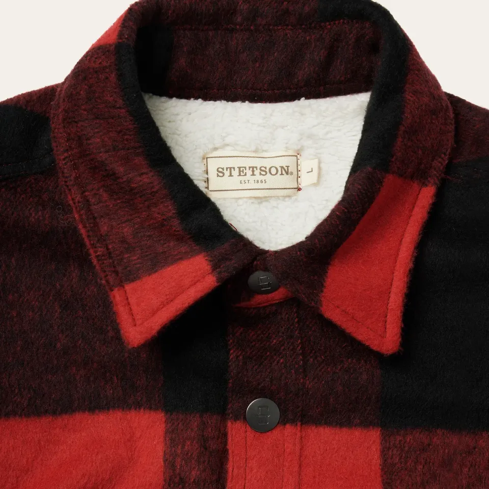 New Stetson Buffalo Plaid Western Coat Red