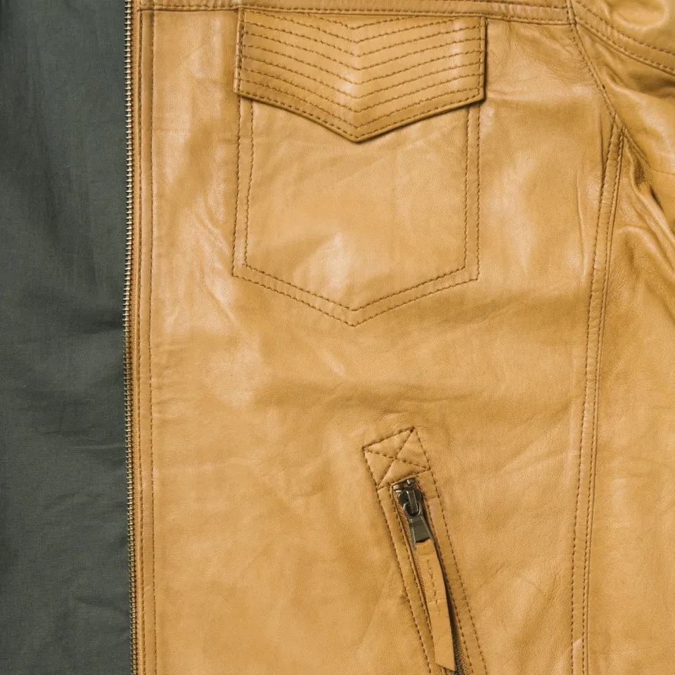 Hot Stetson Butter Soft Distressed Leather Jacket Brown