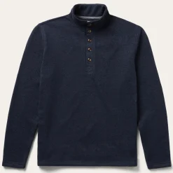 Sale Stetson Button-Front Pullover Knit Sweater Blue
