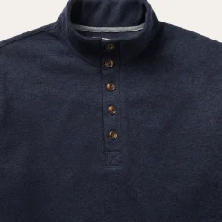 Sale Stetson Button-Front Pullover Knit Sweater Blue