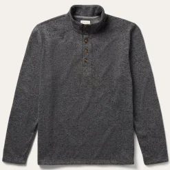 Sale Stetson Button-Front Pullover Knit Sweater Grey
