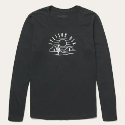 Outlet Stetson Cactus And Sunset Graphic Tee Black
