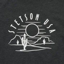 Stetson Cactus And Sunset Graphic Tee Black
