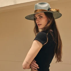 Clearance Stetson Caelus Straw Fedora Seafoam