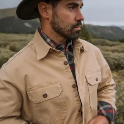 Best Stetson Camel Stretch Canvas Shirt Jacket Brown