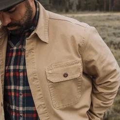 Best Stetson Camel Stretch Canvas Shirt Jacket Brown