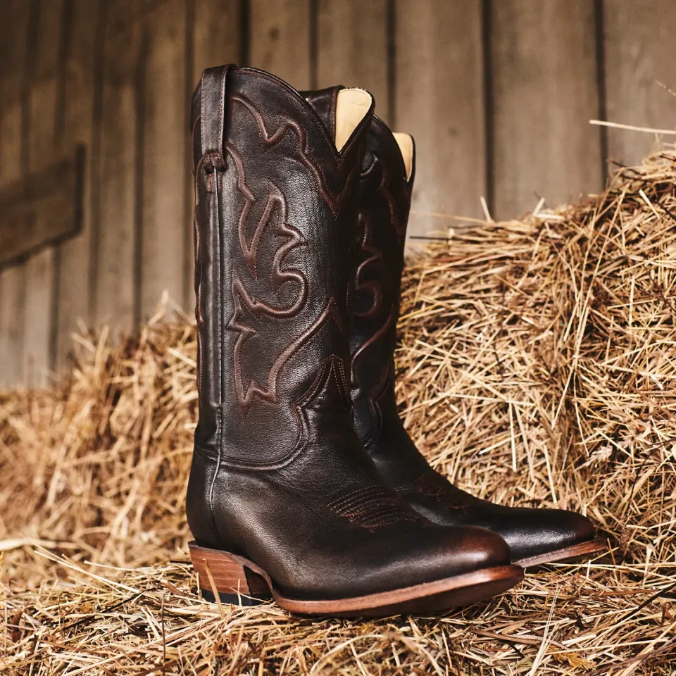New Stetson Carlisle Corded Brushed Leather Boot Brown